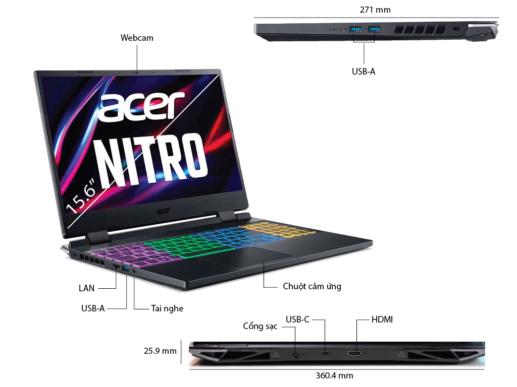 Laptop Acer Gaming Nitro 5 Tiger 