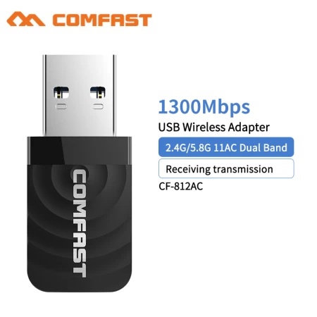 Bộ Chuyển Đổi USB Wifi COMFAST CF-912AC 1300Mbps (2.4Ghz/5Ghz)