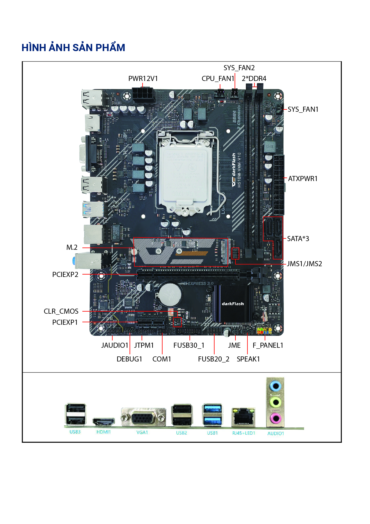 Mainboard darkFlash H510 - V4M - V10