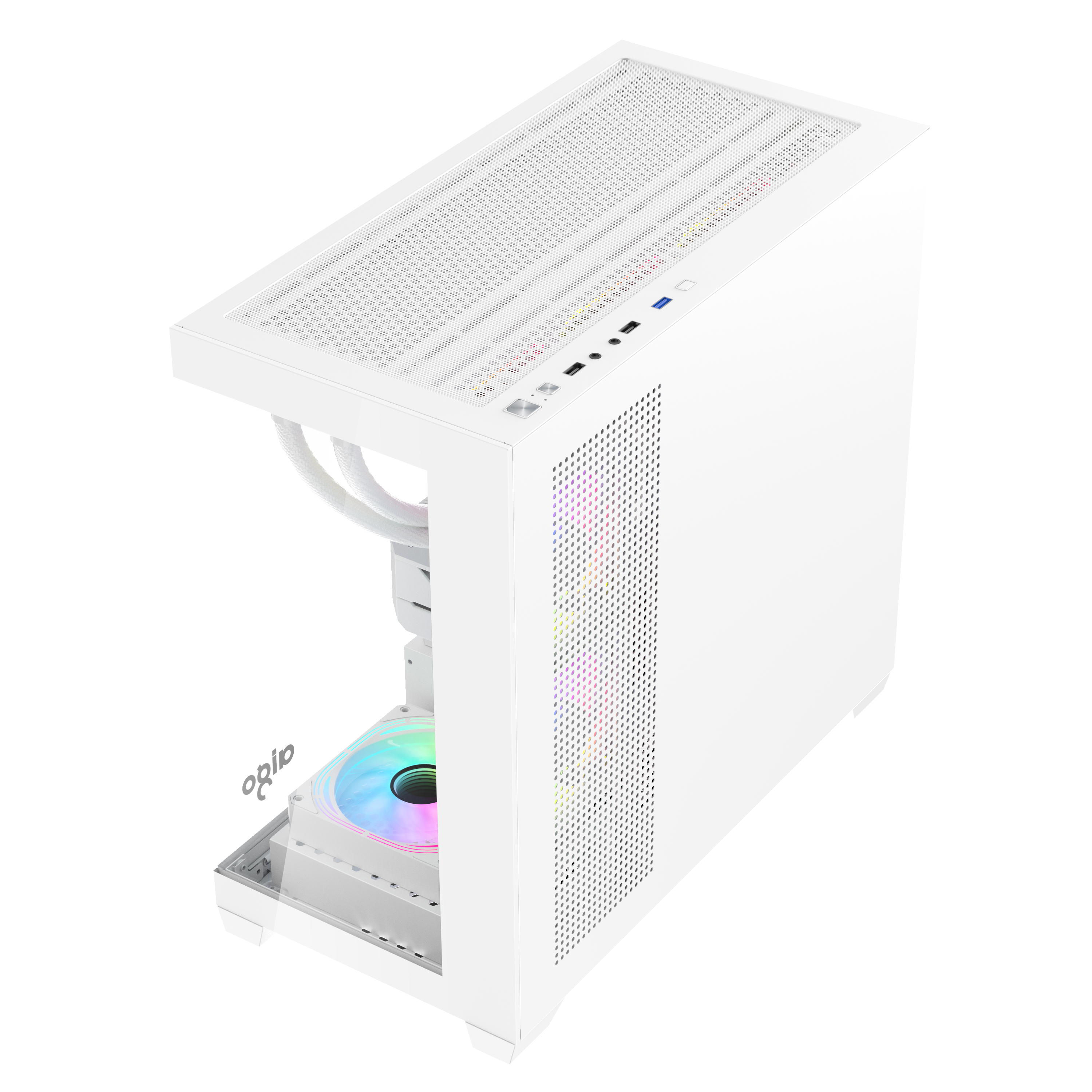 VỎ CASE GAMING M-ATX AIGO CM218 WHITE