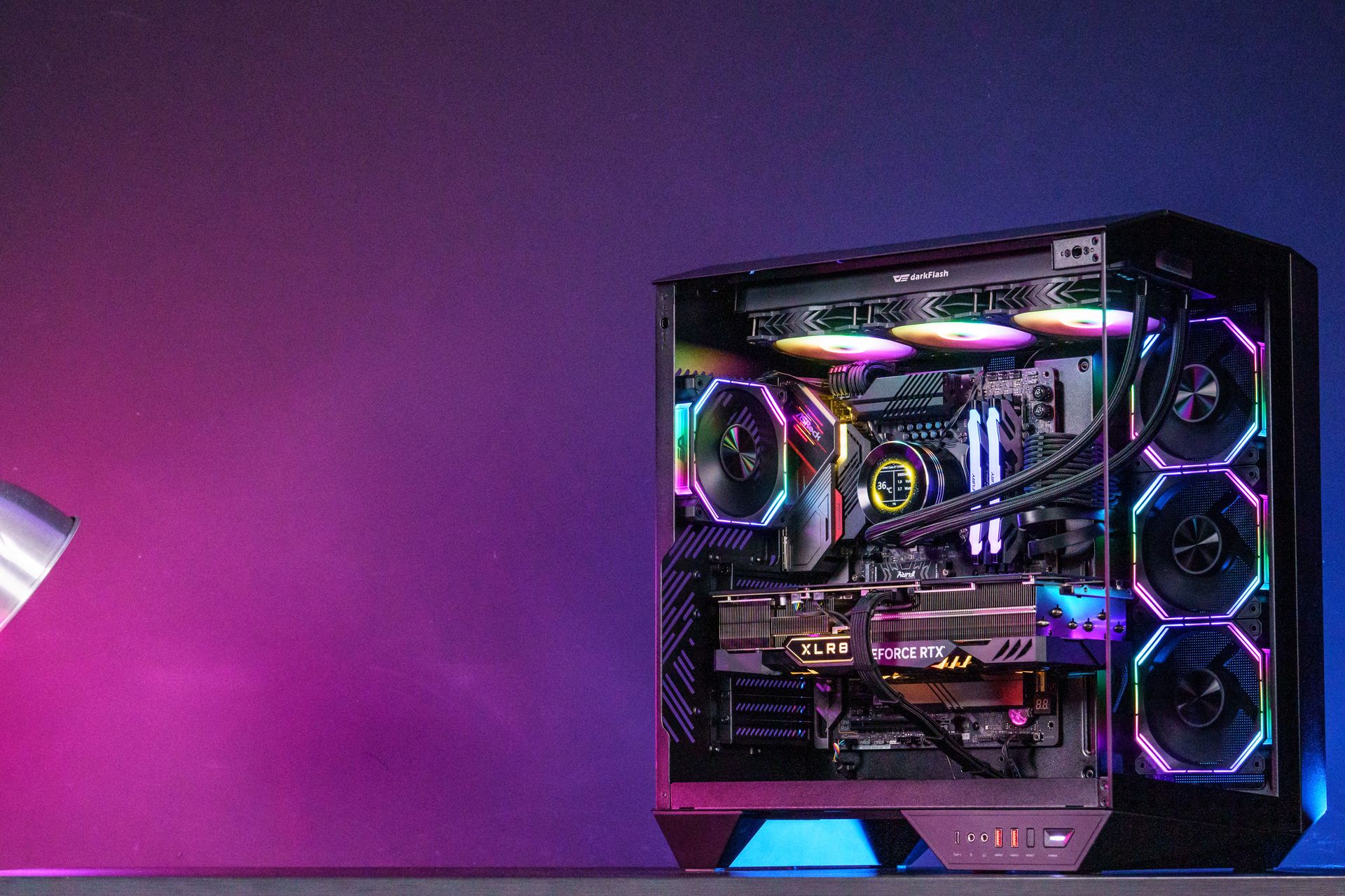 VỎ CASE PC ATX DARKFLASH DY470 BLACK