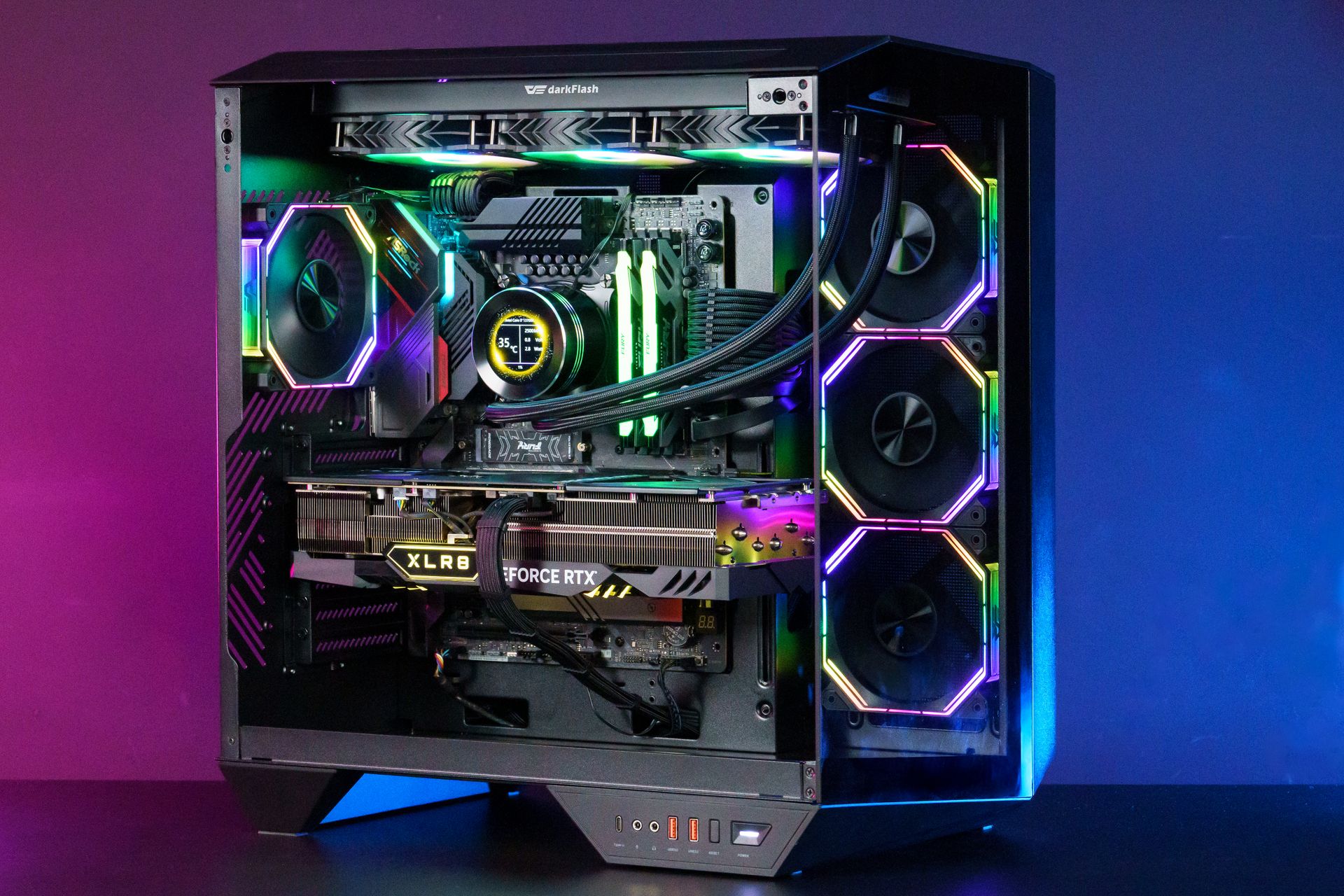 VỎ CASE PC ATX DARKFLASH DY470 BLACK