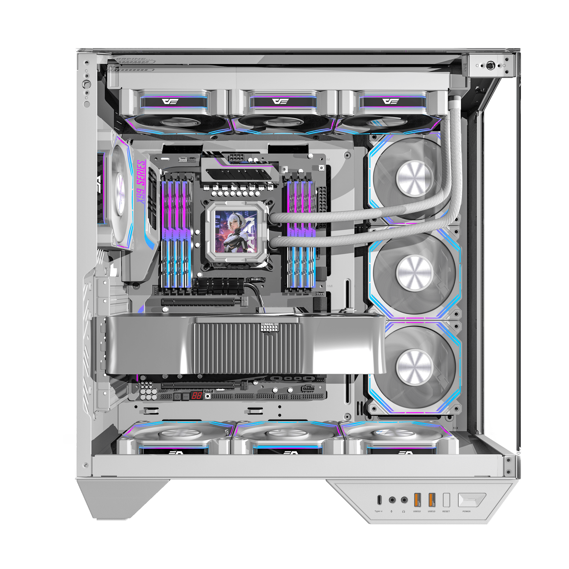 VỎ CASE PC ATX DARKFLASH DY470 WHITE