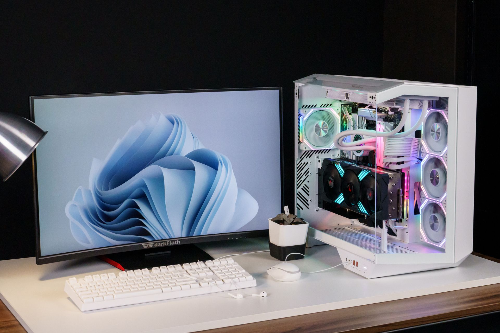 VỎ CASE PC ATX DARKFLASH DY470 WHITE
