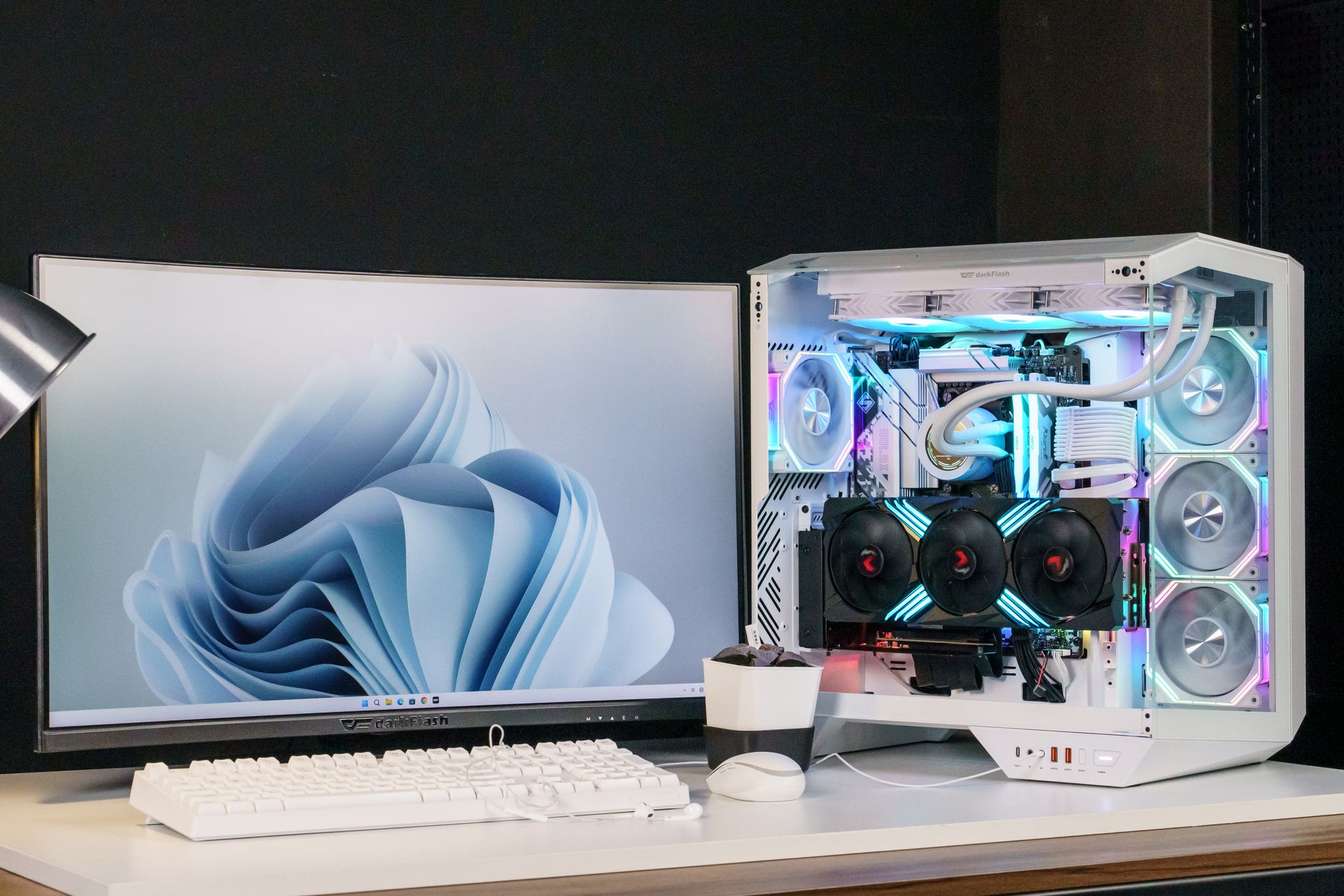VỎ CASE PC ATX DARKFLASH DY470 WHITE