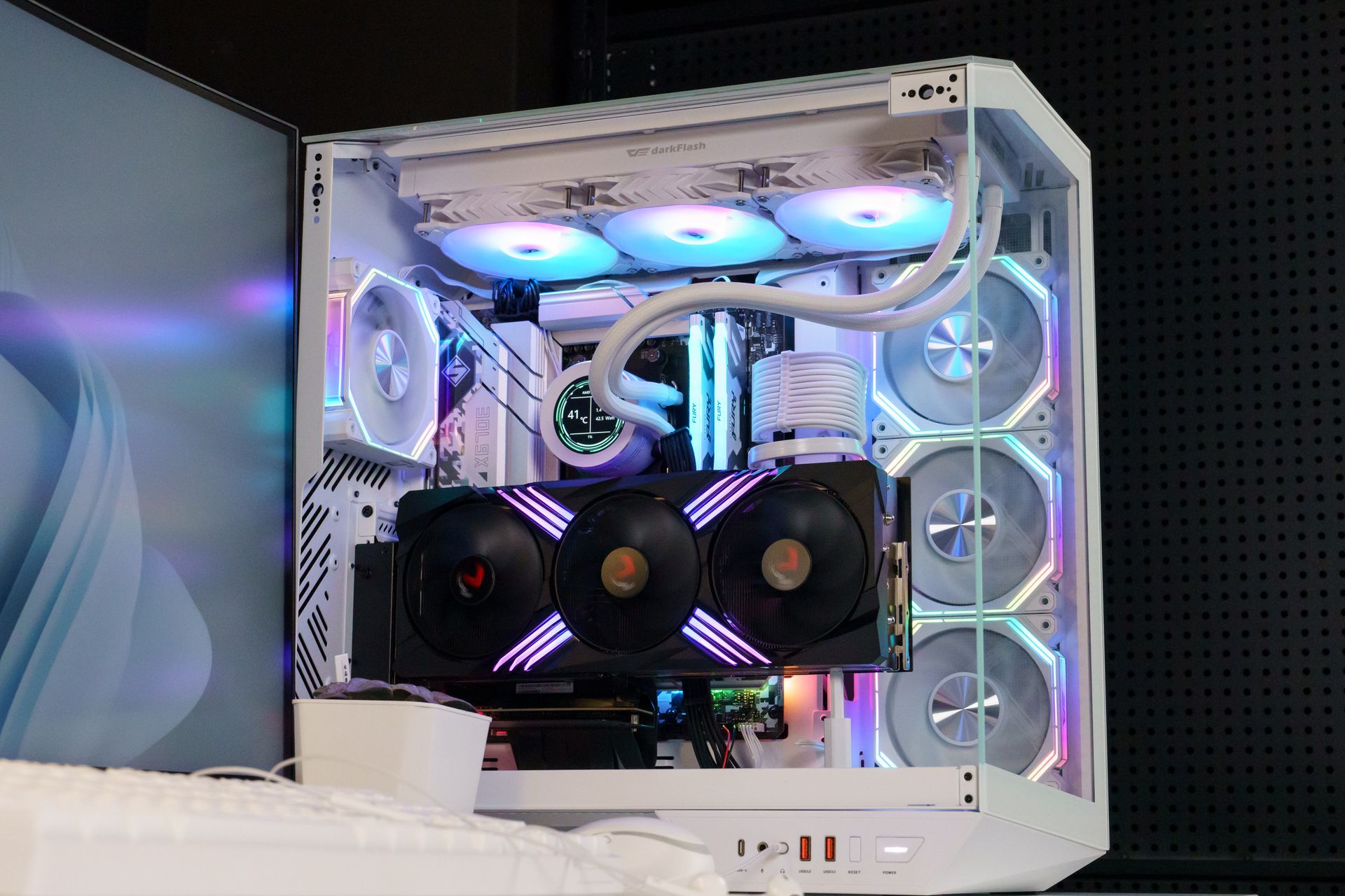 VỎ CASE PC ATX DARKFLASH DY470 WHITE