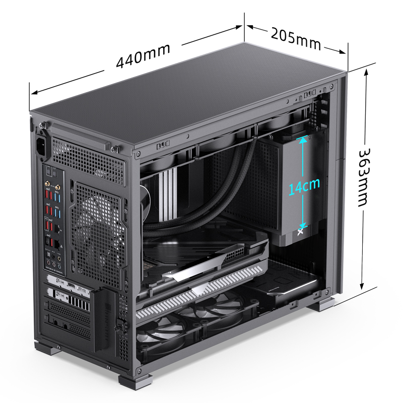 VỎ CASE PC JONSBO D31 MESH BLACK