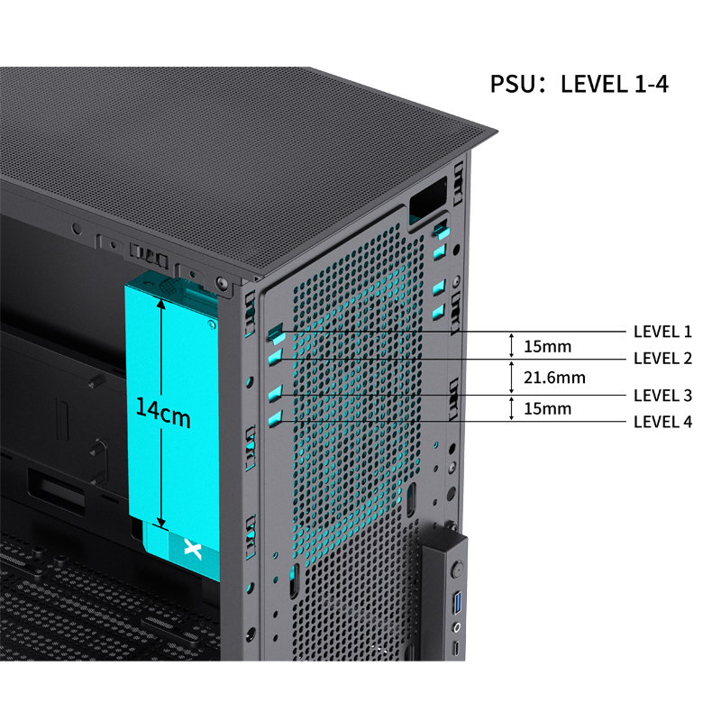 VỎ CASE PC JONSBO D31 MESH SCREEN BLACK VỎ CASE PC JONSBO D31 MESH SCREEN BLACK