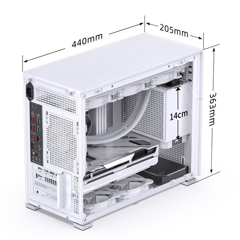 VỎ CASE PC JONSBO D31 MESH WHITE